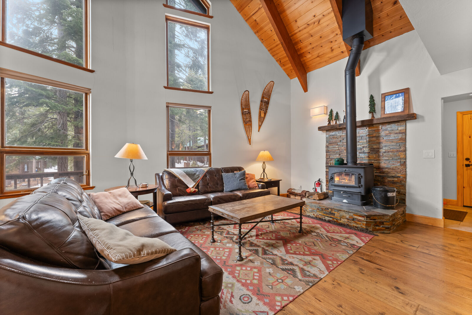 Cozy living room with area rug