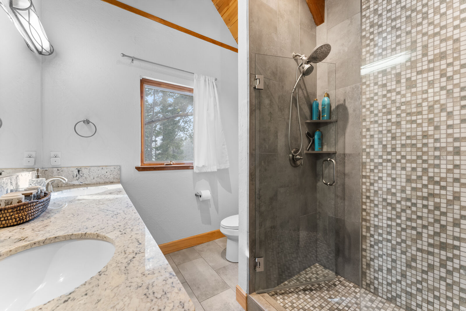 Full bathroom with walk-in shower