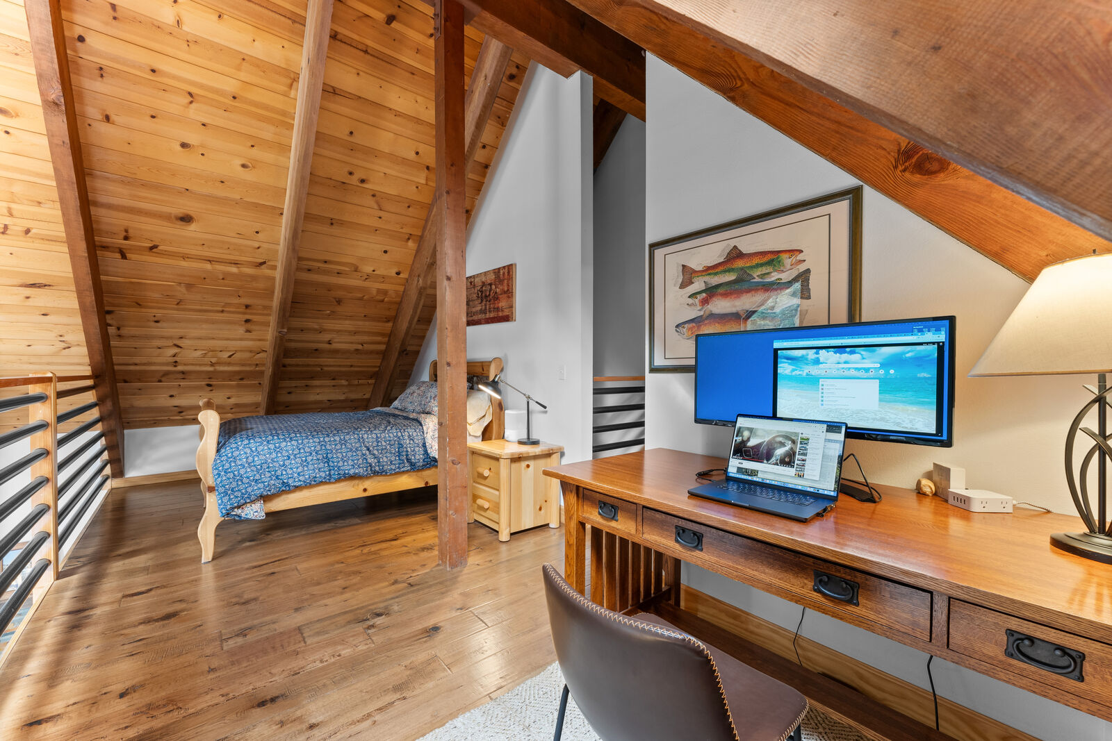 Loft desk and daybed